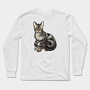 Cat - Ocicat - Gray Marbled Long Sleeve T-Shirt